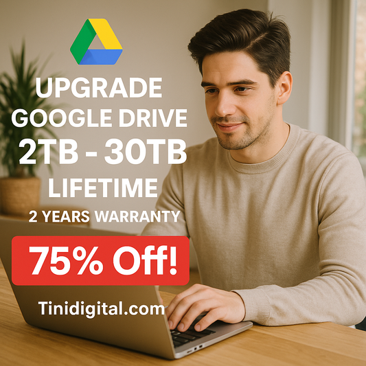 Secure Massive Storage: Get Google Drive 2TB–30TB Lifetime Plan with 2-Year Warranty from Just $39/Year – Fast, Reliable, Hassle-Free!