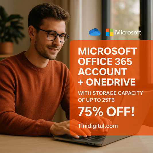Unlock 25TB Cloud Storage & Premium Productivity: Affordable Microsoft Office 365 Account + OneDrive from $39/Year – Secure Work & File Sharing Solution