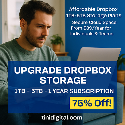 Sure! Here is a unique SEO title for your Dropbox large storage product:

Affordable Dropbox 1TB–5TB Storage Plans: Secure Cloud Space From $39/Year for Individuals & Teams